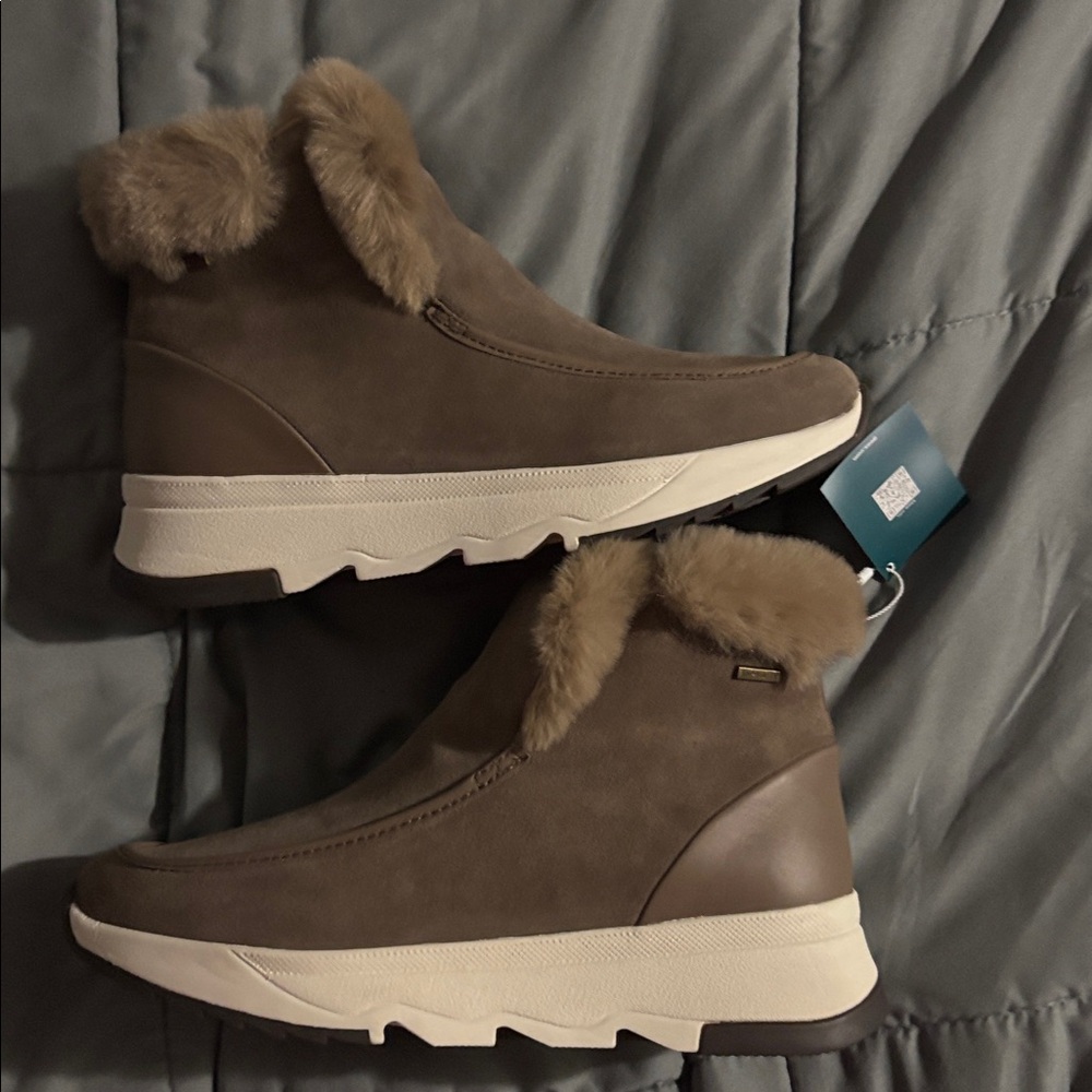 Geox Women's Brown Fur-Lined Winter Boots - Picture 3 of 6